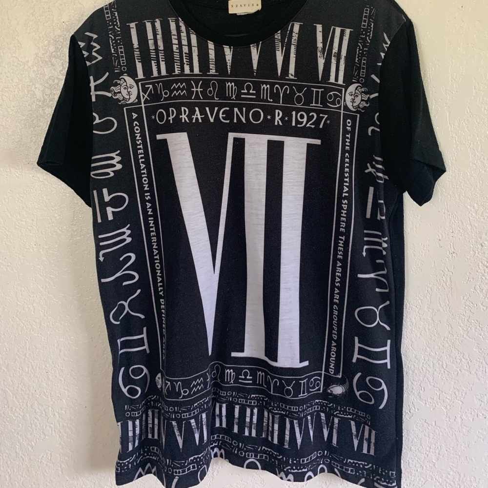 Black astrological tee